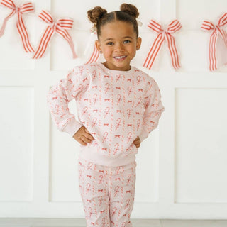 Sweet Wink - Candy Cane Lane Christmas Sweatshirt - Kids Clothing