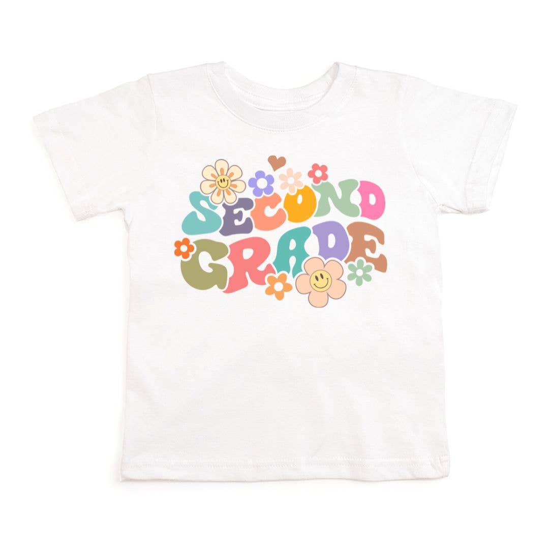 Sweet Wink - Second Grade Retro Short Sleeve T-Shirt - Back To School