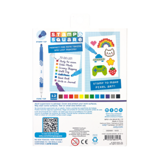 OOLY - Stamp-A-Square Markers (Set of 12)