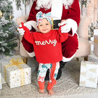 Gigi and Max - Belle Bows RUFFLE ZIP Christmas Bamboo Baby One Piece Outfit