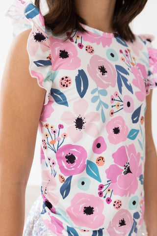 Mila & Rose - Pretty in Purple S/S Ruffle Tee