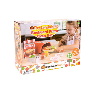 Fat Brain Toy Co. - Fat Brain Toy Co. Pretendables Backyard Pizza Oven Set - Classy Rascals Boutique
