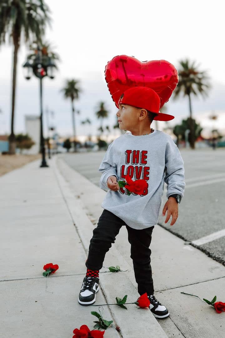 Holland Ave Clothing - The Love Club | Kids Valentines Day Sweatshirt