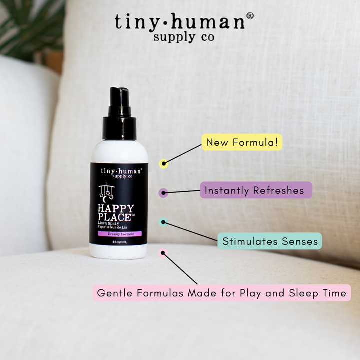 Tiny Human Supply Co. - Happy Place Linen Spray 4oz - Dreamy Lavender