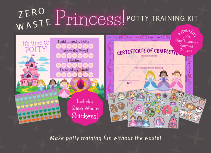 Green Distributors LLC - Princess Potty Training Kit with Zero Waste Stickers