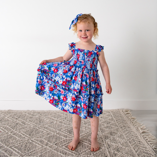 Gigi and Max - Presley Floral Clip Bow Hair Accessory Matching Toddler Kids