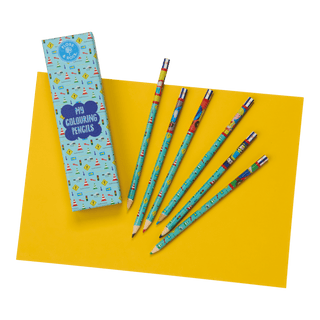 Floss & Rock - Floss & Rock Construction My Pack of 6 Colored Pencils - Classy Rascals Boutique