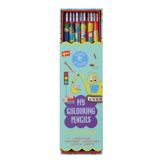 Floss & Rock - Floss & Rock Construction My Pack of 6 Colored Pencils - Classy Rascals Boutique