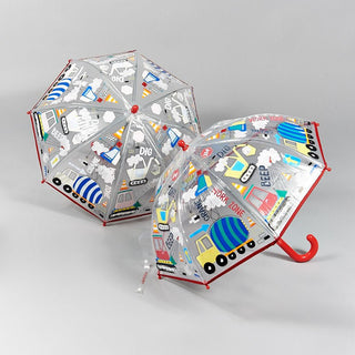 Floss & Rock - Floss & Rock Construction Transparent Color Changing Umbrella - Classy Rascals Boutique