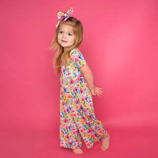 Gigi and Max - Gigi and Max Ariana Wide Leg Romper | Bamboo Floral - Classy Rascals Boutique
