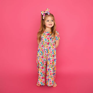 Gigi and Max - Gigi and Max Ariana Wide Leg Romper | Bamboo Floral - Classy Rascals Boutique