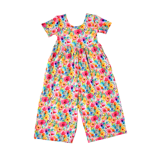 Gigi and Max - Gigi and Max Ariana Wide Leg Romper | Bamboo Floral - Classy Rascals Boutique