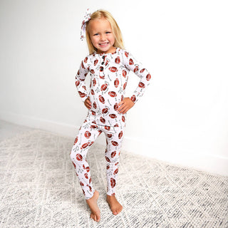 Gigi and Max - Gigi and Max Brady Football Two-Piece Bamboo Lounge Set | Kids - Classy Rascals Boutique