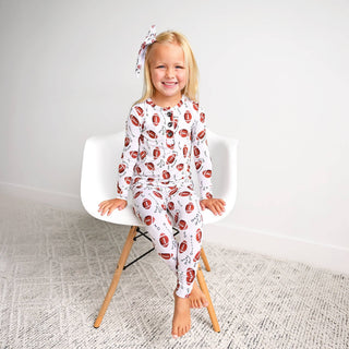 Gigi and Max - Gigi and Max Brady Football Two-Piece Bamboo Lounge Set | Kids - Classy Rascals Boutique