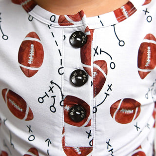 Gigi and Max - Gigi and Max Brady Football Two-Piece Bamboo Lounge Set | Kids - Classy Rascals Boutique