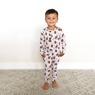 Gigi and Max - Gigi and Max Brady Football Two-Piece Bamboo Lounge Set | Kids - Classy Rascals Boutique