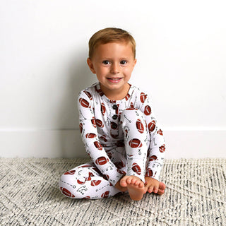 Gigi and Max - Gigi and Max Brady Football Two-Piece Bamboo Lounge Set | Kids - Classy Rascals Boutique