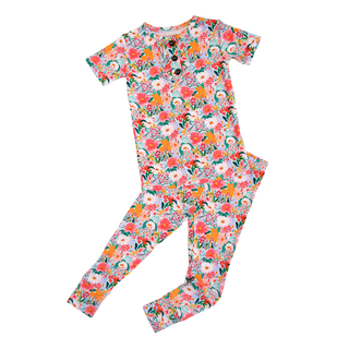 Gigi and Max - Gigi and Max Cecelia Floral Ruffle Two-Piece Bamboo Set | Girls - Classy Rascals Boutique