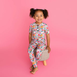 Gigi and Max - Gigi and Max Cecelia Floral Ruffle Two-Piece Bamboo Set | Girls - Classy Rascals Boutique