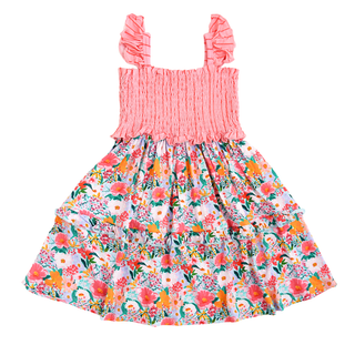Gigi and Max - Gigi and Max Cecelia Floral Smocked Dress | Bamboo Girls Dress - Classy Rascals Boutique