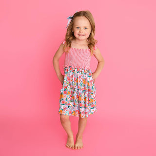 Gigi and Max - Gigi and Max Cecelia Floral Smocked Dress | Bamboo Girls Dress - Classy Rascals Boutique