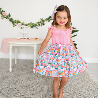 Gigi and Max - Gigi and Max Cecelia Floral Smocked Dress | Bamboo Girls Dress - Classy Rascals Boutique