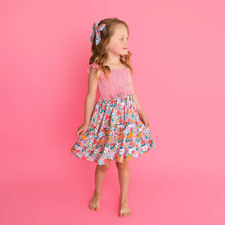 Gigi and Max - Gigi and Max Cecelia Floral Smocked Dress | Bamboo Girls Dress - Classy Rascals Boutique