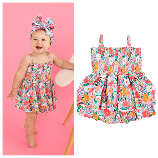 Gigi and Max - Gigi and Max Cecelia Floral Smocked Tiered Tutu Dress | Baby Girl - Classy Rascals Boutique