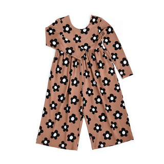 Gigi and Max - Gigi and Max - Coco WIDE LEG ROMPER Bamboo Flowers Kids Clothing Outfit - Classy Rascals Boutique