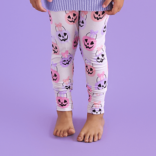 Gigi and Max - Gigi and Max - Emmy LEGGINGS Bamboo Halloween Pumpkins Toddler Clothing - Classy Rascals Boutique