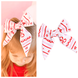 Gigi and Max - Gigi and Max - Hallie CLIP BOW Valentines Day Toddler Hair Accessories - Classy Rascals Boutique
