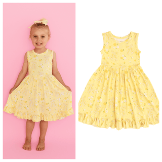 Gigi and Max - Gigi and Max - Lola TANK TWIRL DRESS Bamboo Floral Kids Outfit - Classy Rascals Boutique
