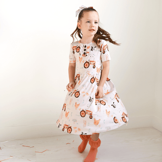 Gigi and Max - Gigi and Max - Millie Moo TUTU DRESS Bamboo Farm Kids Clothing - Classy Rascals Boutique