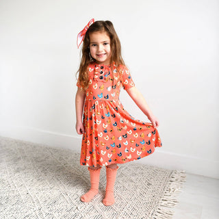 Gigi and Max - Gigi and Max - Penny TUTU DRESS Bamboo Chickens Kids Outfit - Classy Rascals Boutique