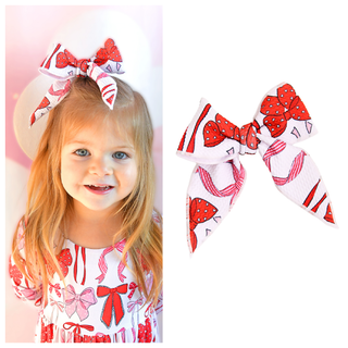 Gigi and Max - Gigi and Max - Rosalie CLIP BOW Valentines Day Toddler Hair Accessories - Classy Rascals Boutique