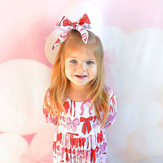 Gigi and Max - Gigi and Max - Rosalie CLIP BOW Valentines Day Toddler Hair Accessories - Classy Rascals Boutique