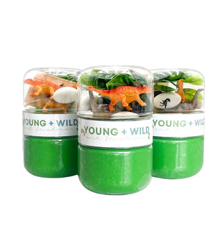 Young Wild & Friedman Grab & Go Dough Jar | Dinosaur
