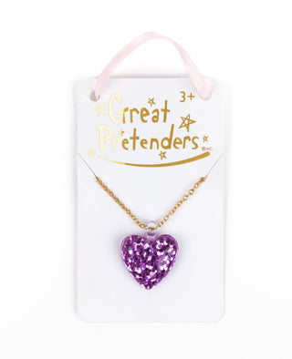 Great Pretenders - Great Pretenders Boutique Glitter Heart Necklace - Classy Rascals Boutique