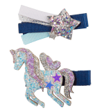 Great Pretenders - Great Pretenders Boutique Navy Unicorn Star Hairclip - Classy Rascals Boutique
