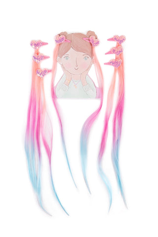 Great Pretenders - Great Pretenders Hollywood Hearts Hair Extensions Pastel - Classy Rascals Boutique