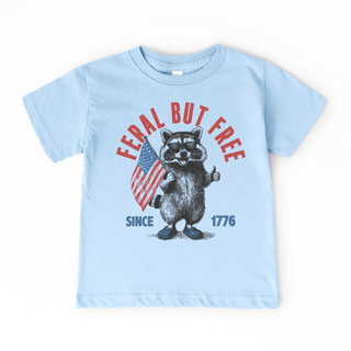 Holland Ave Clothing - Holland Ave Clothing - Kids 4th of July Tee | Fourth Shirt for Kids - Feral & Free - Classy Rascals Boutique