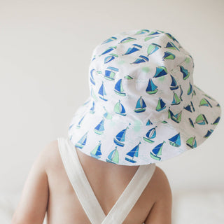 Huggalugs - Huggalugs - Boating Bucket Hat UPF 50+ Baby & Toddler - Classy Rascals Boutique