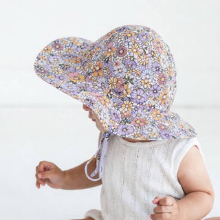 Huggalugs - Huggalugs - Zinnia Sunhat UPF 50+ with Adjustable Breakaway Strap - Classy Rascals Boutique