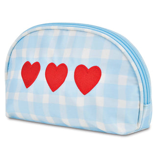 Iscream - Iscream - Gingham Hearts Oval Cosmetic Bag - Classy Rascals Boutique