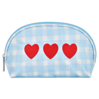 Iscream - Iscream - Gingham Hearts Oval Cosmetic Bag - Classy Rascals Boutique