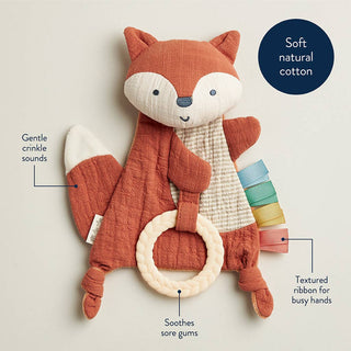 Itzy Ritzy - Itzy Ritzy - Bitzy Crinkle™ Fox Sensory Toy with Teether - Classy Rascals Boutique