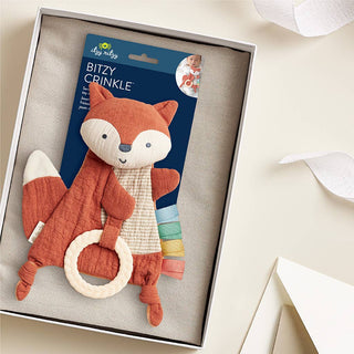 Itzy Ritzy - Itzy Ritzy - Bitzy Crinkle™ Fox Sensory Toy with Teether - Classy Rascals Boutique