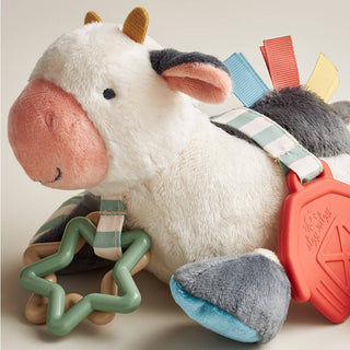 Itzy Ritzy - Itzy Ritzy - Cow Itzy Friends Link & Love™ Activity Plush - Classy Rascals Boutique