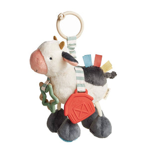 Itzy Ritzy - Itzy Ritzy - Cow Itzy Friends Link & Love™ Activity Plush - Classy Rascals Boutique