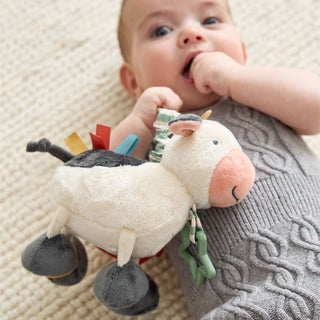 Itzy Ritzy - Itzy Ritzy - Cow Itzy Friends Link & Love™ Activity Plush - Classy Rascals Boutique